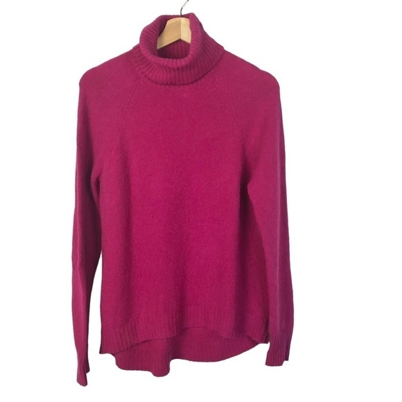 J. Crew Hot Pink Turtleneck Super Soft Pullover Sweater S - Picture 1 of 4